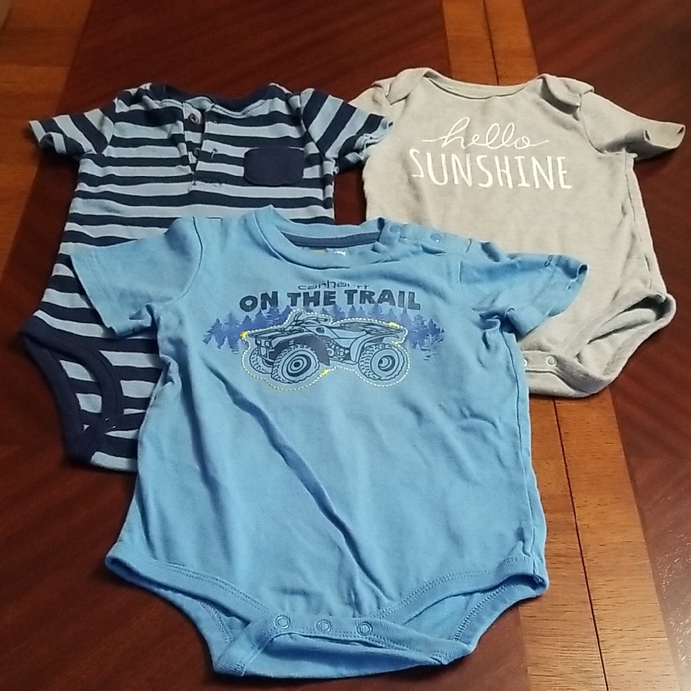 ❣5 for $25 Sale❣ Bundle Of 3 Blue and Gray Onesies